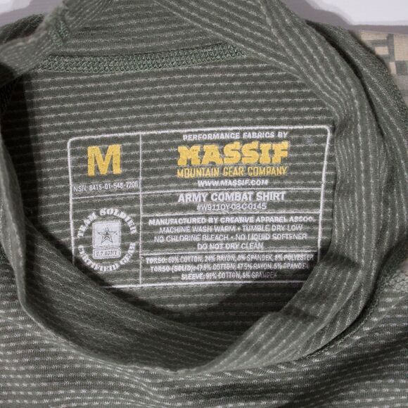 NWT Massif Flame Resist Army Combat Shirt Retired Digital Camo Men Size M (B3) - Picture 9 of 12